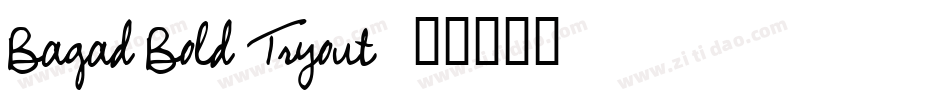 Bagad Bold Tryout字体转换